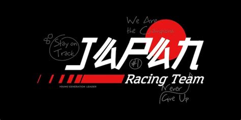 Premium Vector | Japan racing team design, suitable for screen printing ...