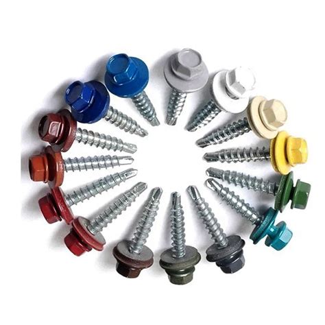 Galvanize Hex Head Self Drilling Tek Screw With Bonded Washer Epdm Red ...