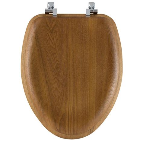 Mayfair Elongated Oak Wood Toilet Seat - Walmart.com - Walmart.com