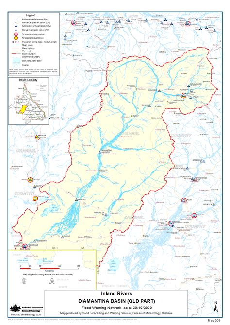 Queensland Diamantina Basin map