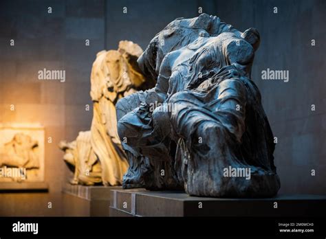 Details of the Elgin Marbles on display at the British Museum in London Stock Photo - Alamy