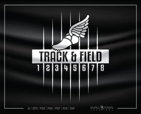 Track and Field SVG Track and Field Logo Winged Shoe - Etsy