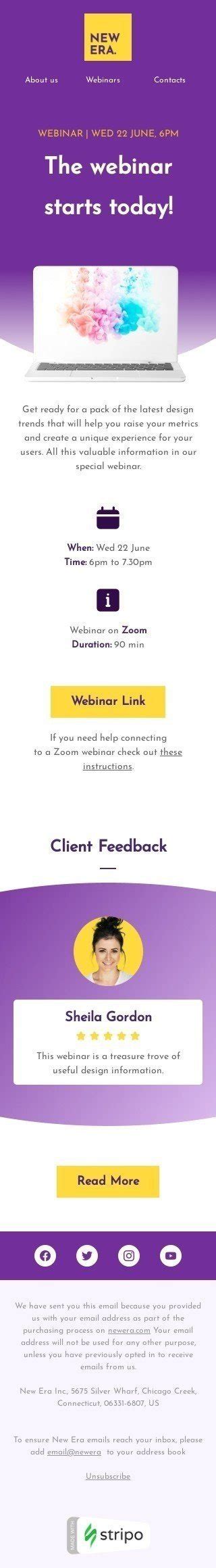 Webinar reminder Email Template by :full_name — Stripo.email