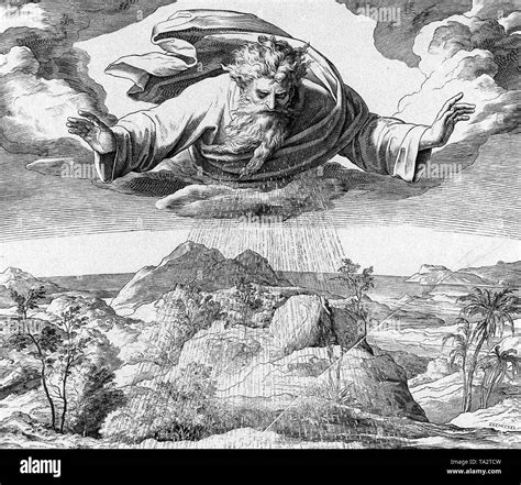 Genesis creation painting Black and White Stock Photos & Images - Alamy