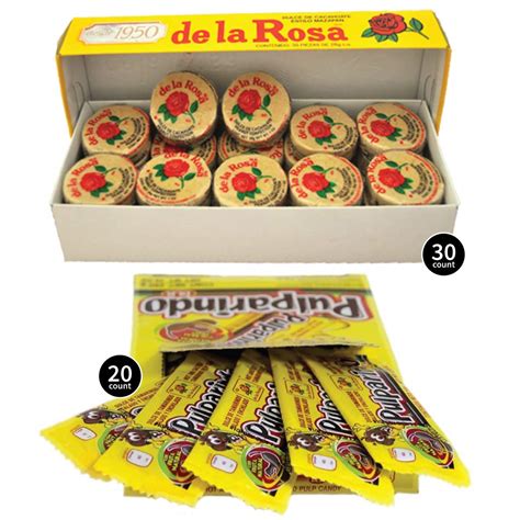 Amazon.com : De La Rosa Marzipan Peanut Classic Mexican Candy (30 pieces) and Dulce de Tamarindo ...