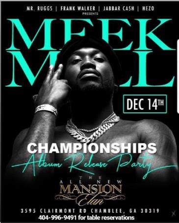 Meek Mill's Championships Album Release Party Tickets 12/14/18