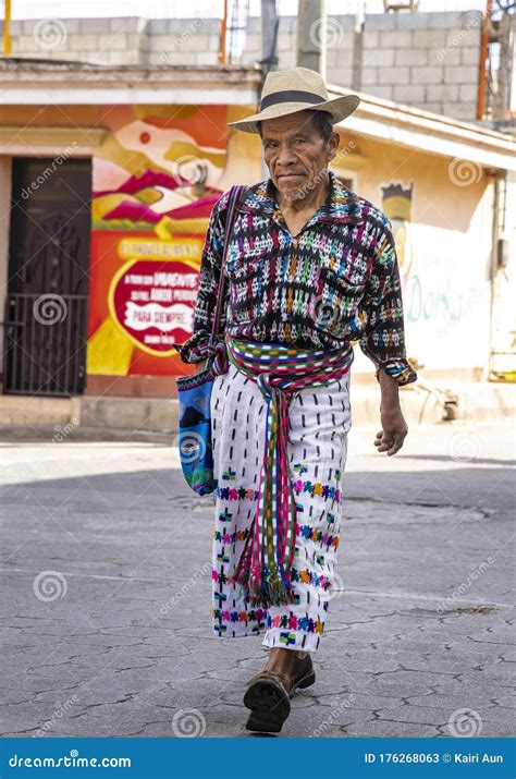 Mayan Man in Traditional Clothing Editorial Stock Photo - Image of senior, person: 176268063