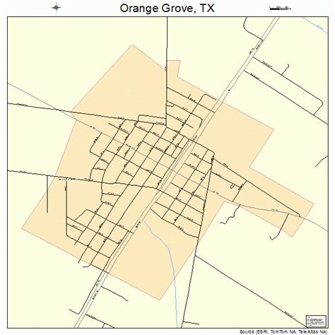 Orange Grove Texas Street Map 4854168