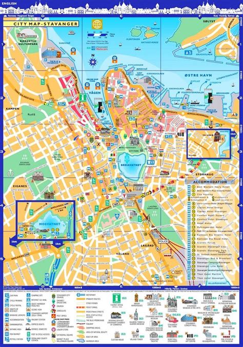 Stavanger tourist map | Tourist map, Stavanger, Map