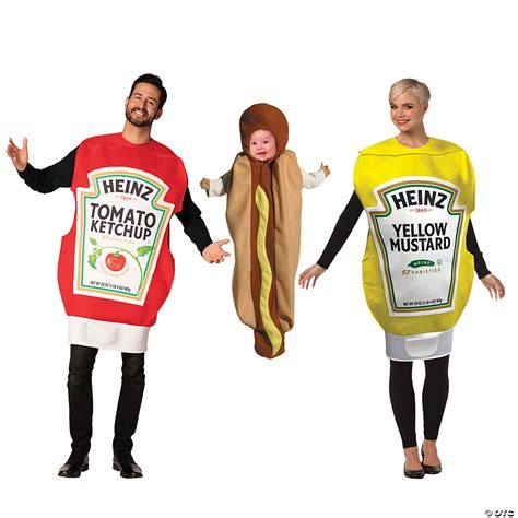 Baby Hot Dog & Condiments Family Costumes | Halloween Express