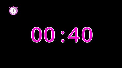 40 second timer : countdown 40 second timer - YouTube