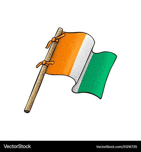 Ivory coast flag Royalty Free Vector Image - VectorStock