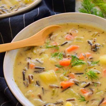 Vegan Wild Rice Soup - The Stingy Vegan