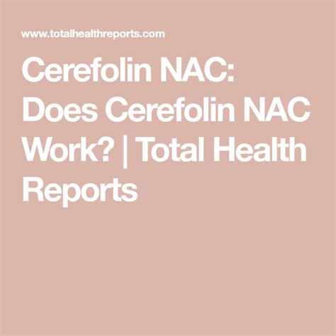 Cerefolin NAC: Does Cerefolin NAC Work? | Total Health Reports in 2020 | Brain energy, Health ...