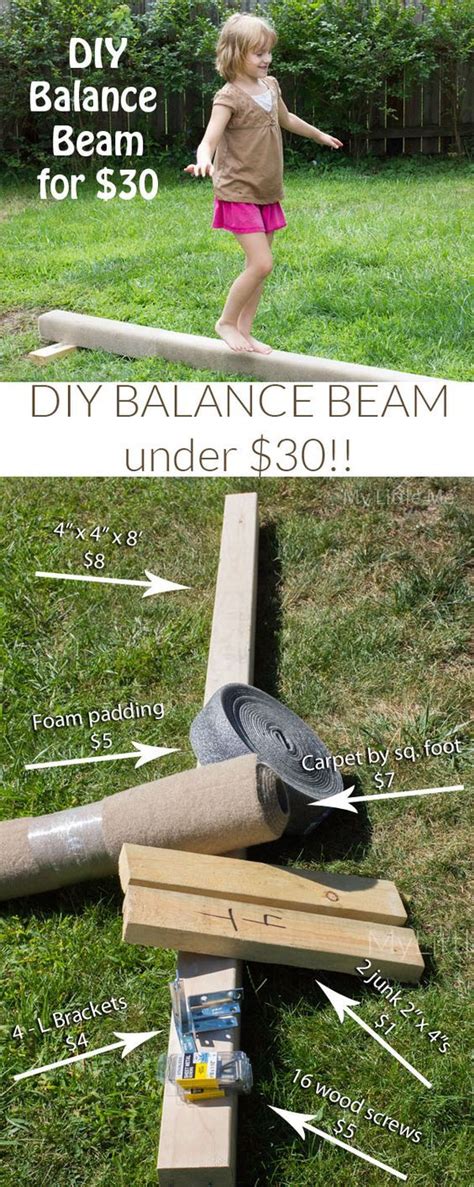 This DIY Balance Beam is so easy to make for the little gymnast in your life. And it's under $30 ...