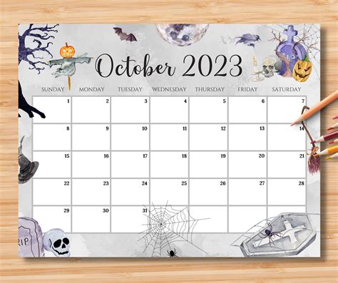 October 2023 Calendar Halloween - Get Calendar 2023 Update