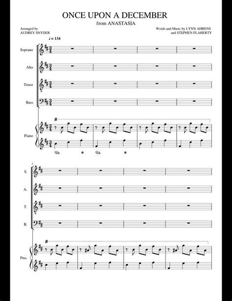 ONCE UPON A DECEMBER sheet music for Piano, Voice download free in PDF ...