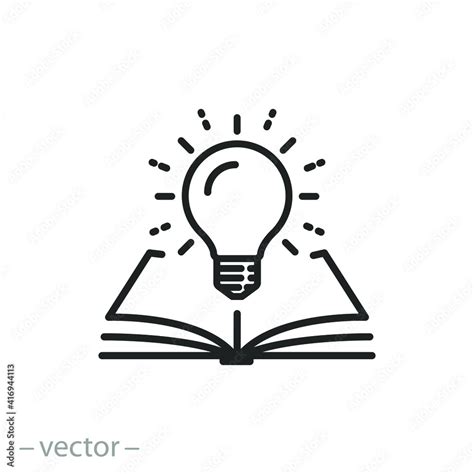 open book with lightbulb, concept new knowledge, understanding wisdom ...