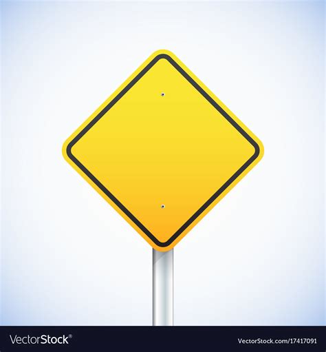 Empty road sign Royalty Free Vector Image - VectorStock