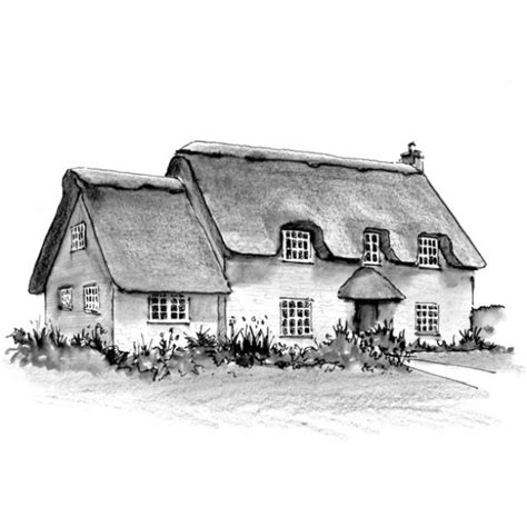 Cottage Sketch at PaintingValley.com | Explore collection of Cottage Sketch