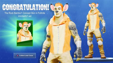 The Rock Bambi Dwayne Johnson Skin in Fortnite - YouTube