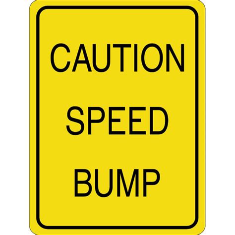 Caution speed bump sign Royalty Free Stock SVG Vector