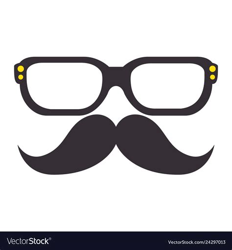 Mustache and glasses hipster style Royalty Free Vector Image