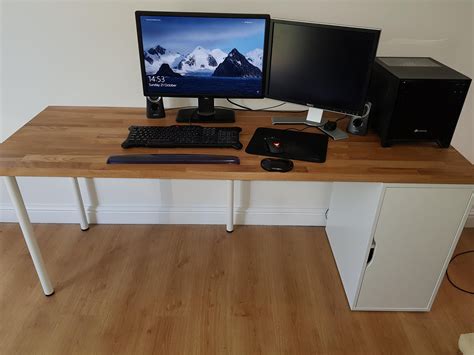 Ikea Karlby Desk with Alex Drawers