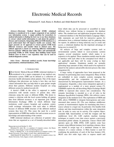 (PDF) Electronic Medical Records