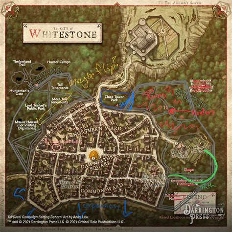 Mapping the City of Whitestone in Tal’Dorei Reborn – Darrington Press