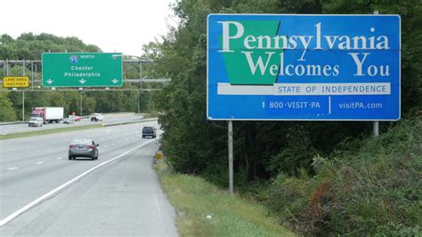 welcome pennsylvania sign on interstate 95 Stock Footage Video (100% Royalty-free) 31294099 ...