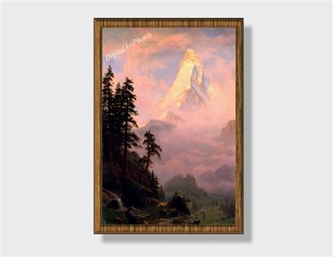 Albert Bierstadt Sunrise on the Matterhorn 1875 Alpine | Etsy