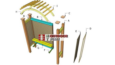 Arbor Bench Plans | MyOutdoorPlans