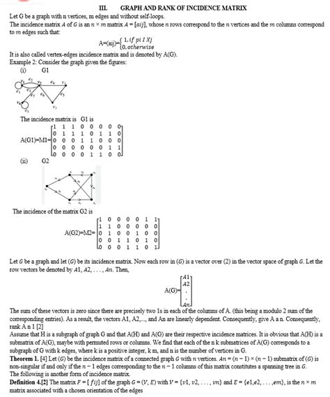 Incidence Matrix and Some Its Graph Theory Applications