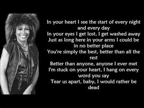 Tina Turner - The Best (LYRICS) - YouTube