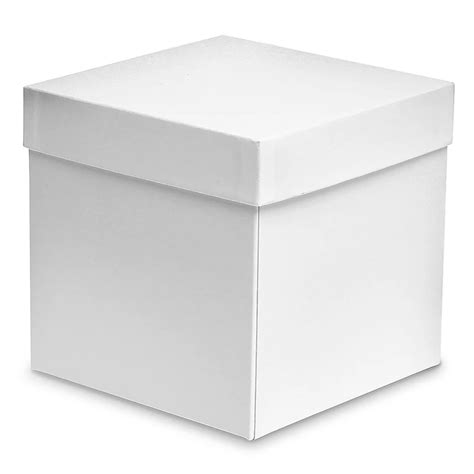 Deluxe Gift Boxes - 6 x 6 x 6", White S-10622 - Uline