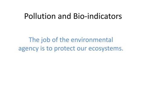 PPT - Pollution and Bio-indicators PowerPoint Presentation, free ...