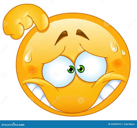 Embarrassed emoticon stock vector. Image of oops, clipart - 32339475