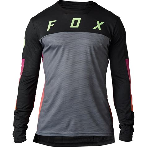 Fox MTB Jersey Long Sleeve Defend Cekt - Black | Maciag Offroad