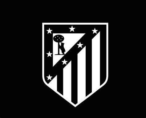 Atletico de Madrid Club Symbol Logo White La Liga Spain Football Abstract Design Vector ...