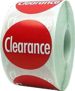 Amazon.com : Red Clearance Labels - Retail Stickers for Store Clearance Items - 1.5" Round - 500 ...