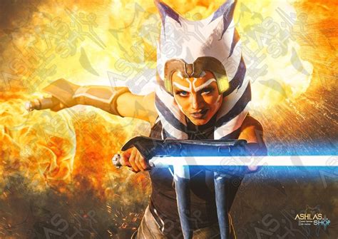 Siege of Mandalore Ahsoka Tano Cosplay Print | Etsy