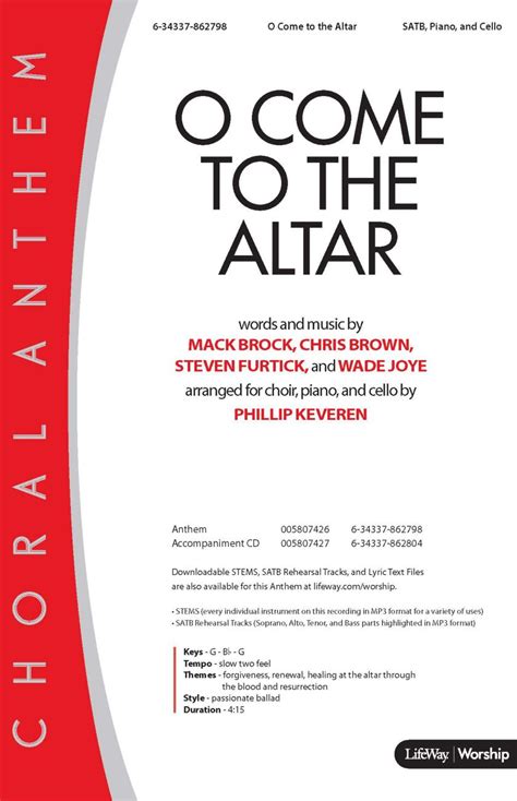 O Come to the Altar - Downloadable Lyric File | Lifeway