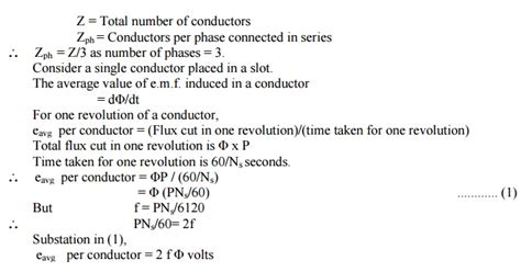 Equation of Induced EMF - Synchronous Generator or Alternator