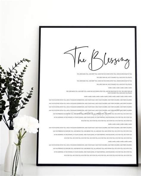 The Blessing Elevation Worship Lyrics Art Print, Elevation Worship Lyrics, Kari Jobe, Cody ...