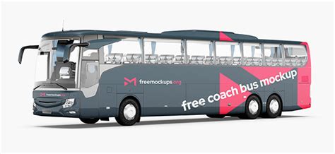 Free Mockup - Coach Bus Mockup - Front Side View :: Behance