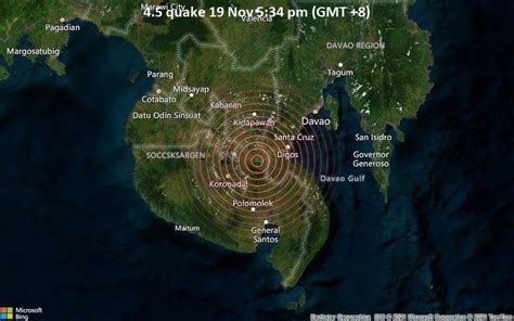 Quake Info: Light Mag. 4.5 Earthquake - 31 km Northeast of Koronadal ...