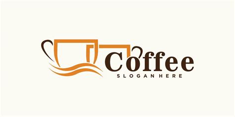 Coffee icon logo design inspiration for cafe or restaurant with ...