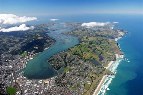 Dunedin aerial view, New Zealand | Dunedin new zealand, Aerial view ...