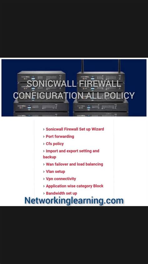 SONICWALL FIREWALL CONFIGURATION ALL POLICY STEP BY STEP: An immersive ...